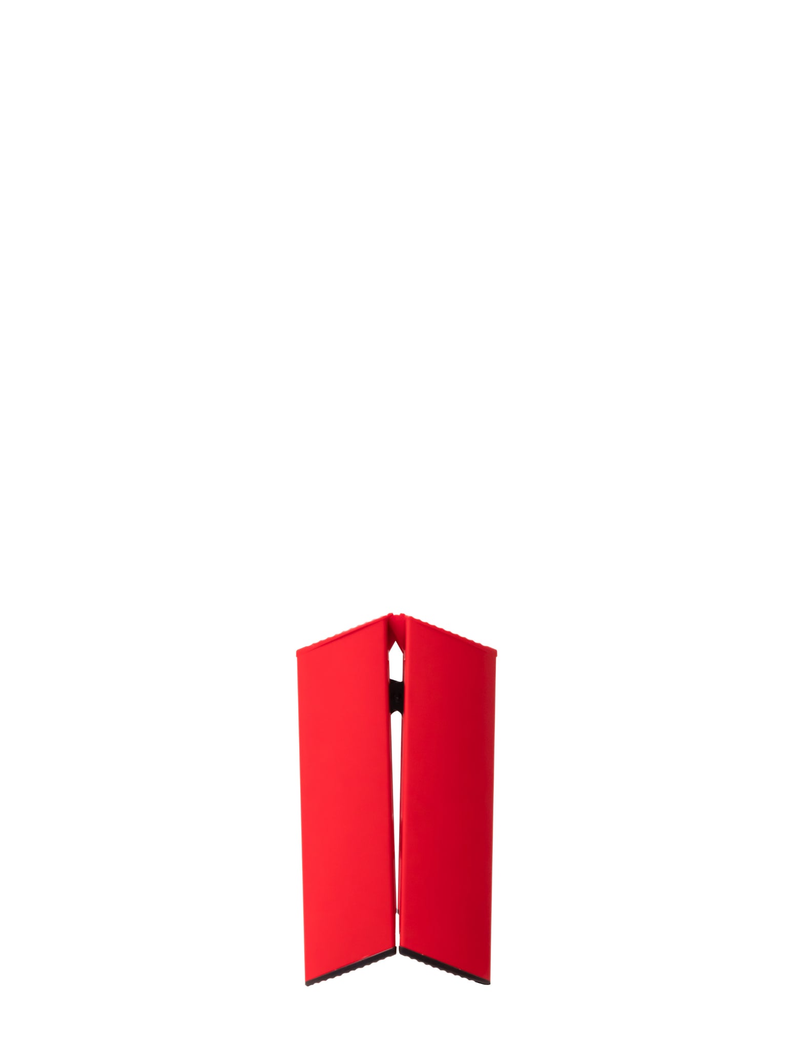 opgevouwen van de rode Lucano 1-step designladder