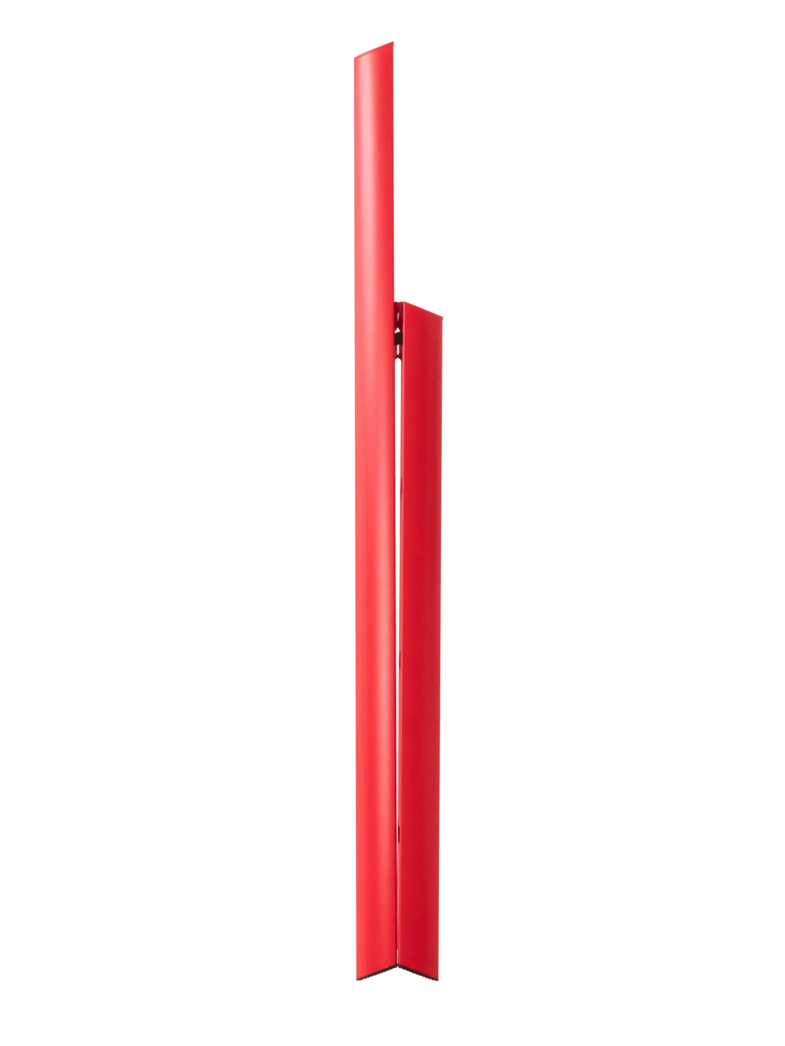 Opgevouwen Lucano 4-step ladder rood – slank en rechtopstaand